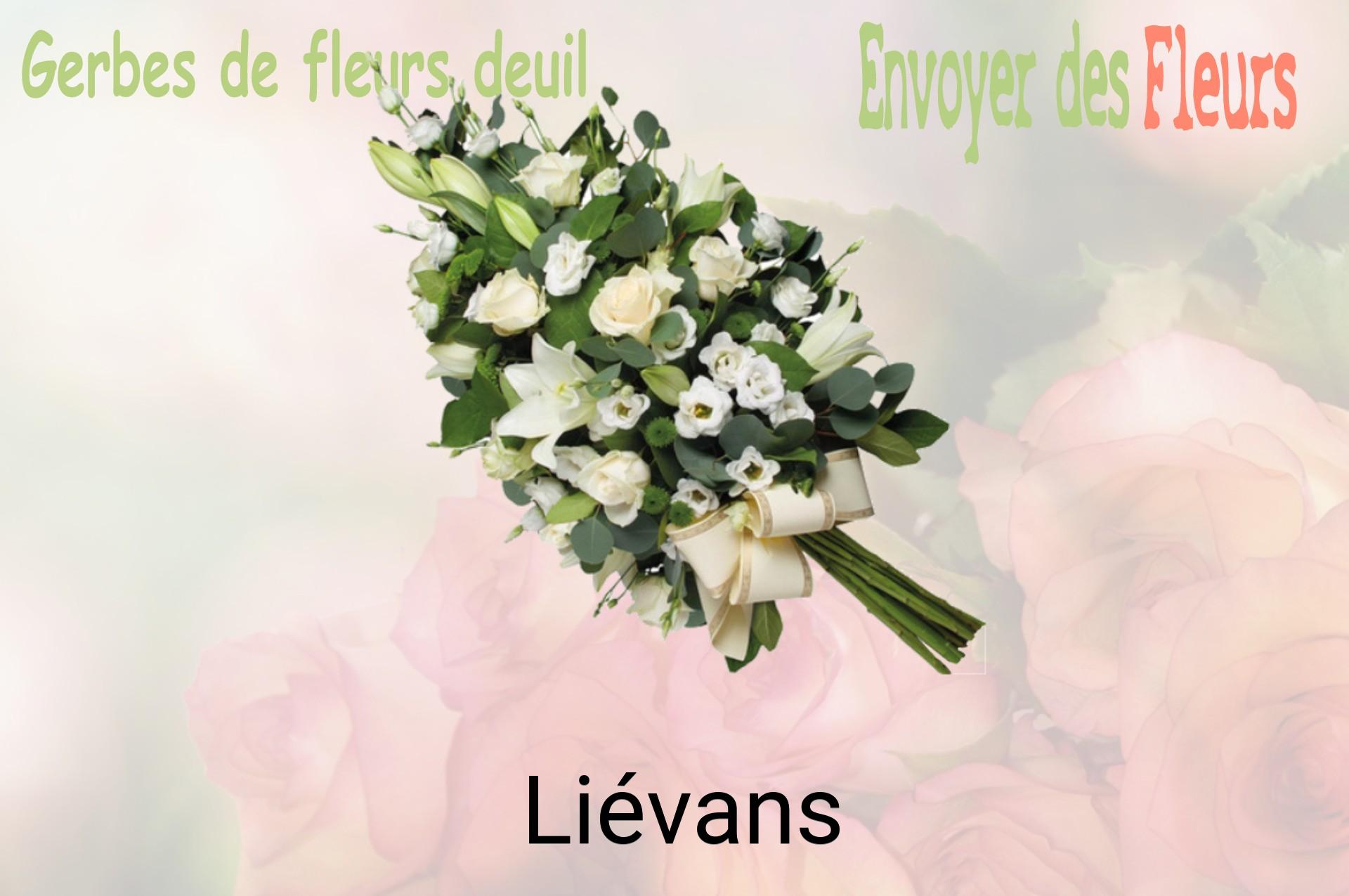 Gerbe de fleurs de deuil livrée à Liévans